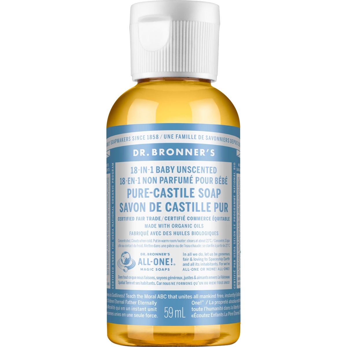 PURE CASTILLE LIQUID SOAP BABY UNSCENTED 59ML
