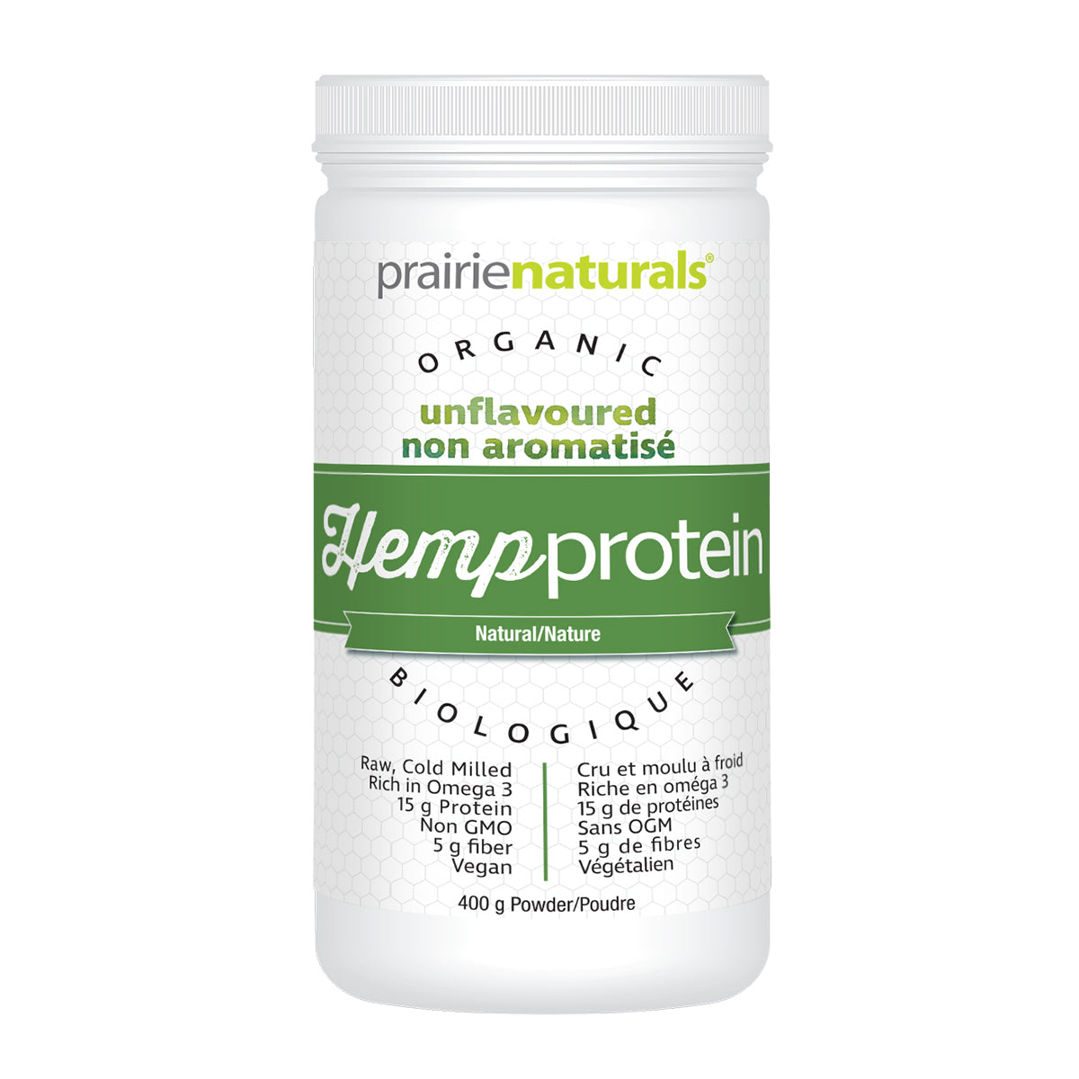 ORGANIC HEMP PROTEIN UNFLAVOURED 400G