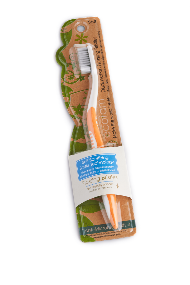 BIODEGRADABLE TOOTHBRUSH SILVER-INFUSED