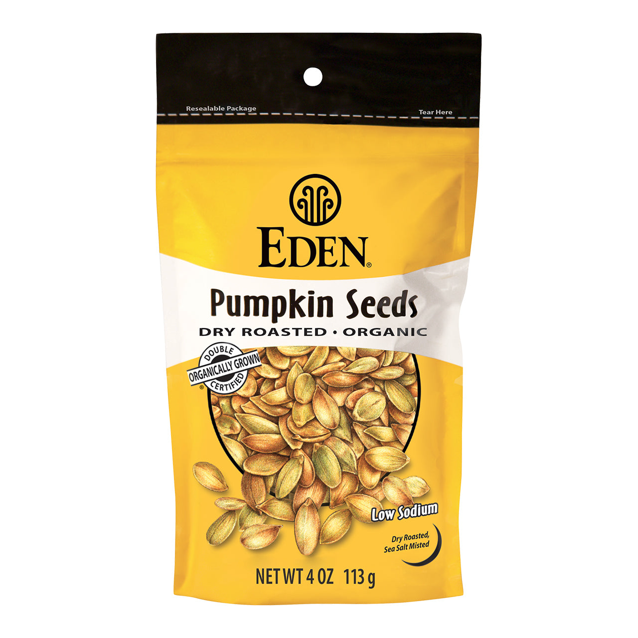 ORGANIC ROASTED PUMPKIN SEEDS 113G