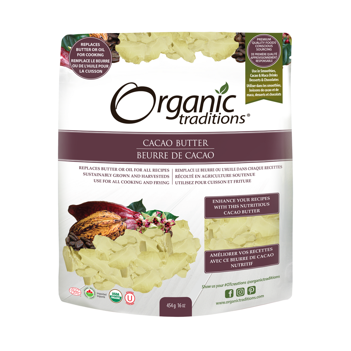 ORGANIC CACAO BUTTER 454G
