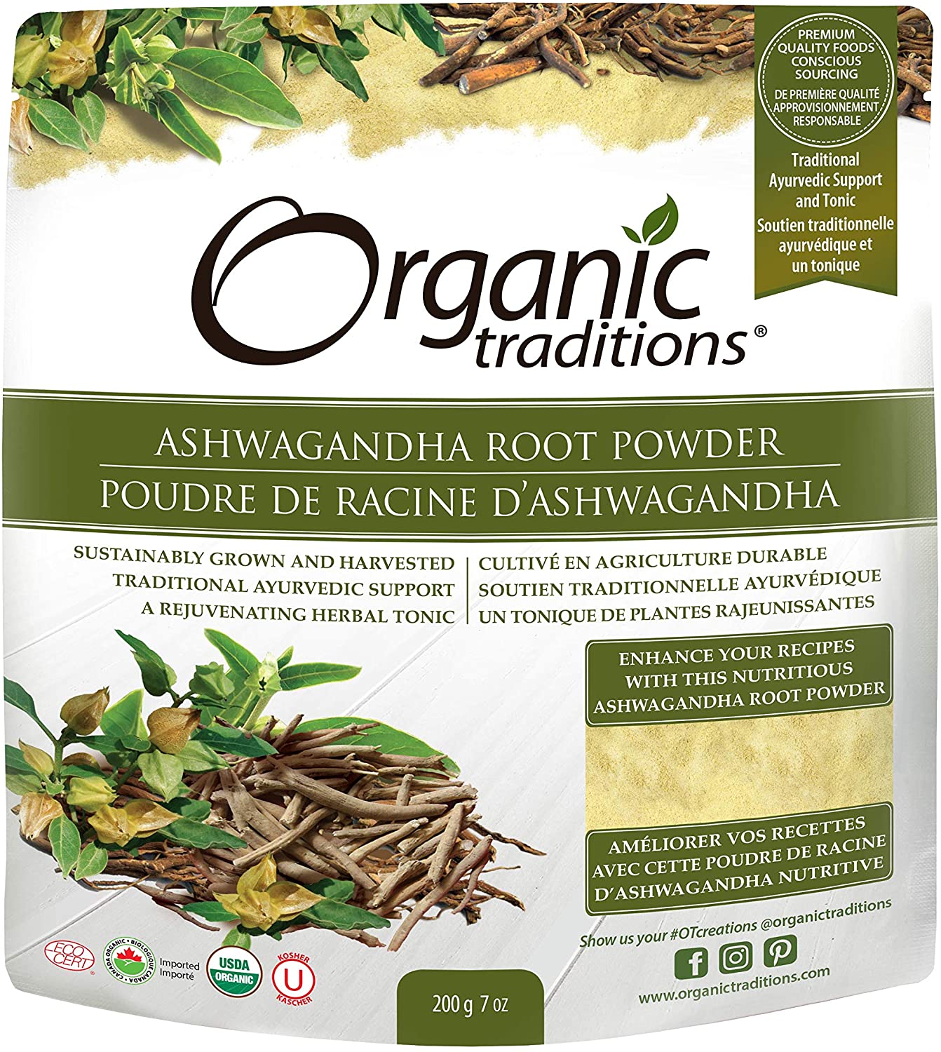 ORGANIC ASHWAGANDHA ROOT POWDER 200G