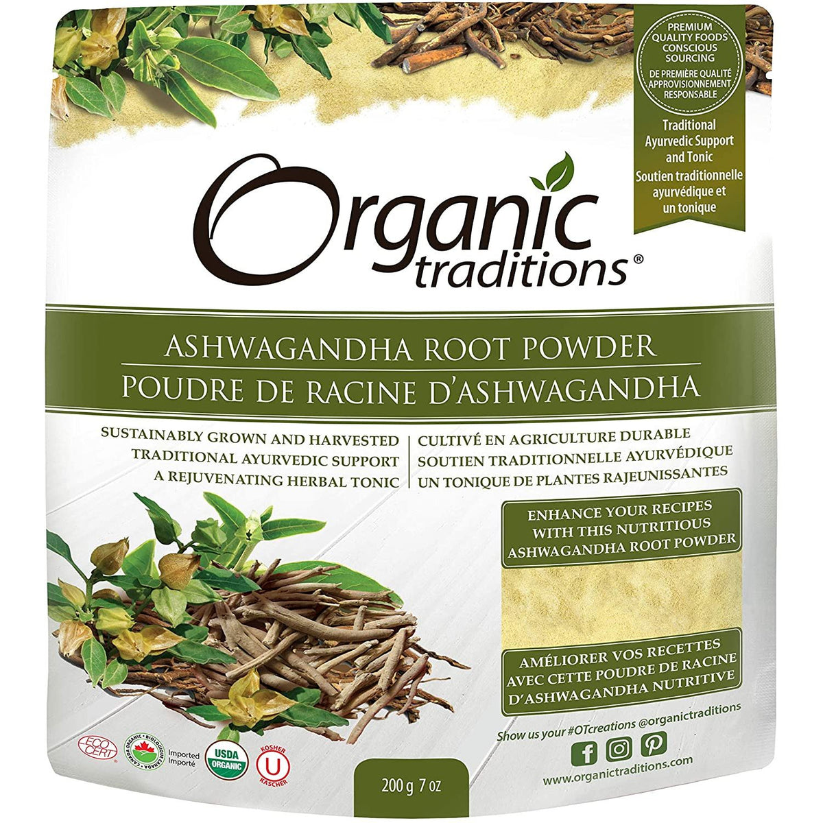 ORGANIC ASHWAGANDHA ROOT POWDER 200G