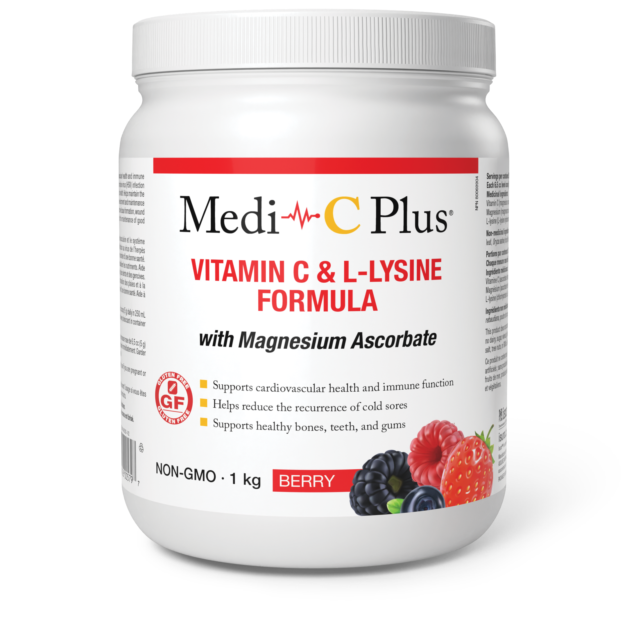 VITAMIN C & L-LYSINE WITH MAGNESIUM ASCORBATE - BERRY 1KG
