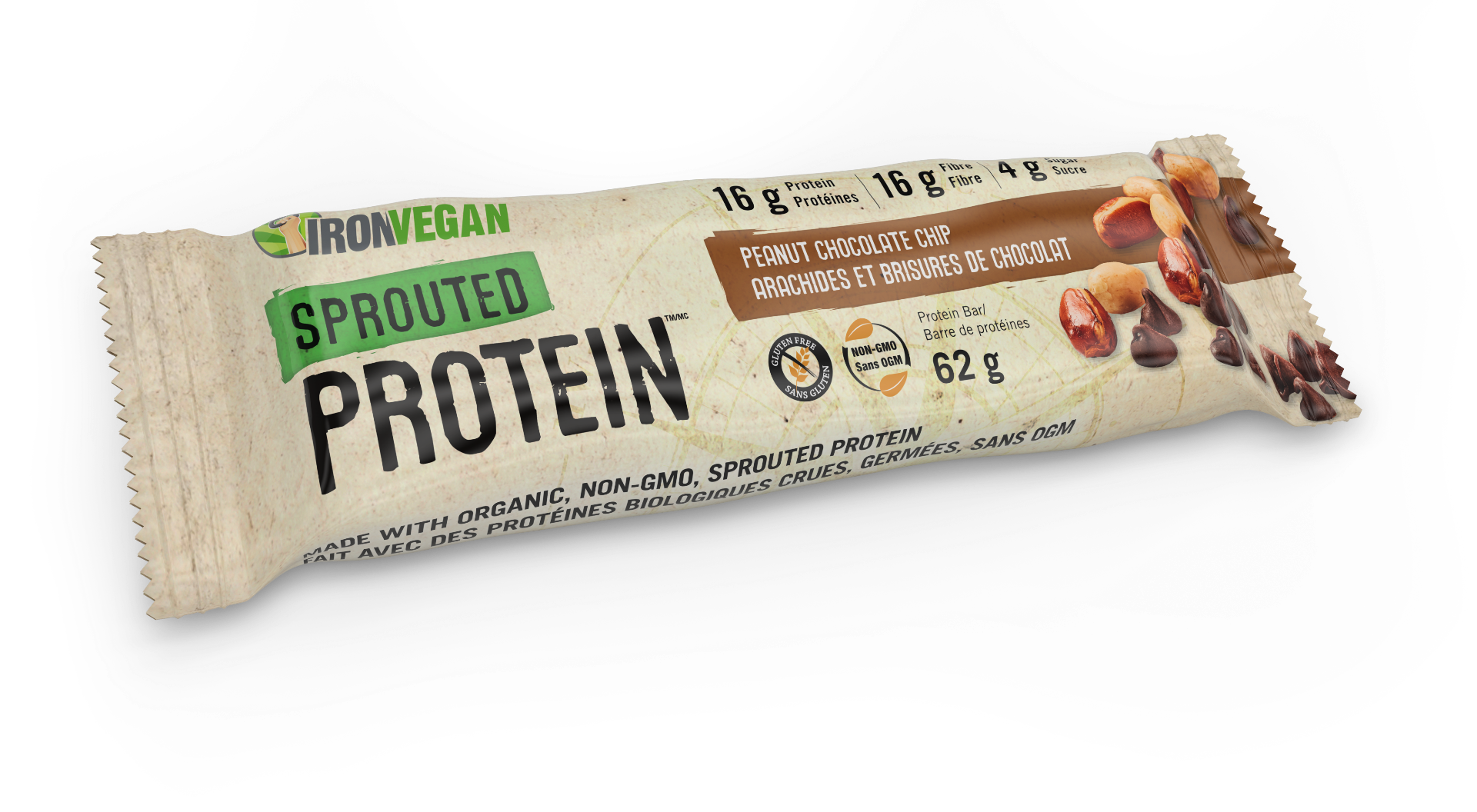SPROUTED PROTEIN BAR PEANUT CHOCOLATE CHIP