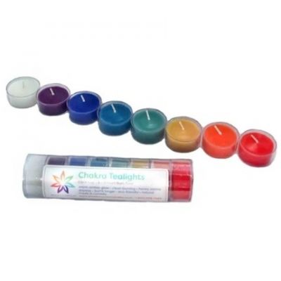 CHAKRA BEESWAX TEALIGHT CANDLES 8PK