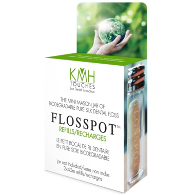 FLOSSPOT BIODEGRADABLE SILK FLOSS REFILL 2PK