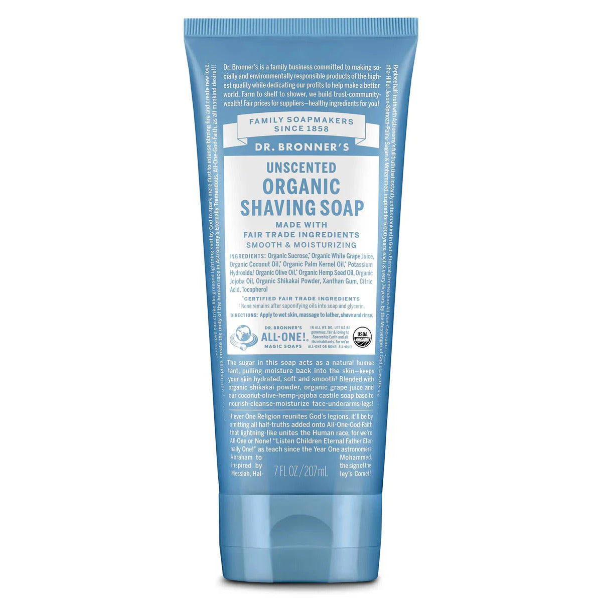UNSCENTED SHAVING SOAP 207ML
