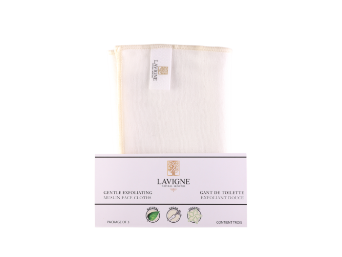 GENTLE EXFOLIATING MUSLIN CLOTHS 3PK