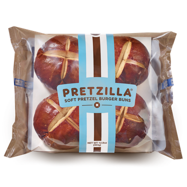SOFT PRETZEL BURGER BUNS 4PK