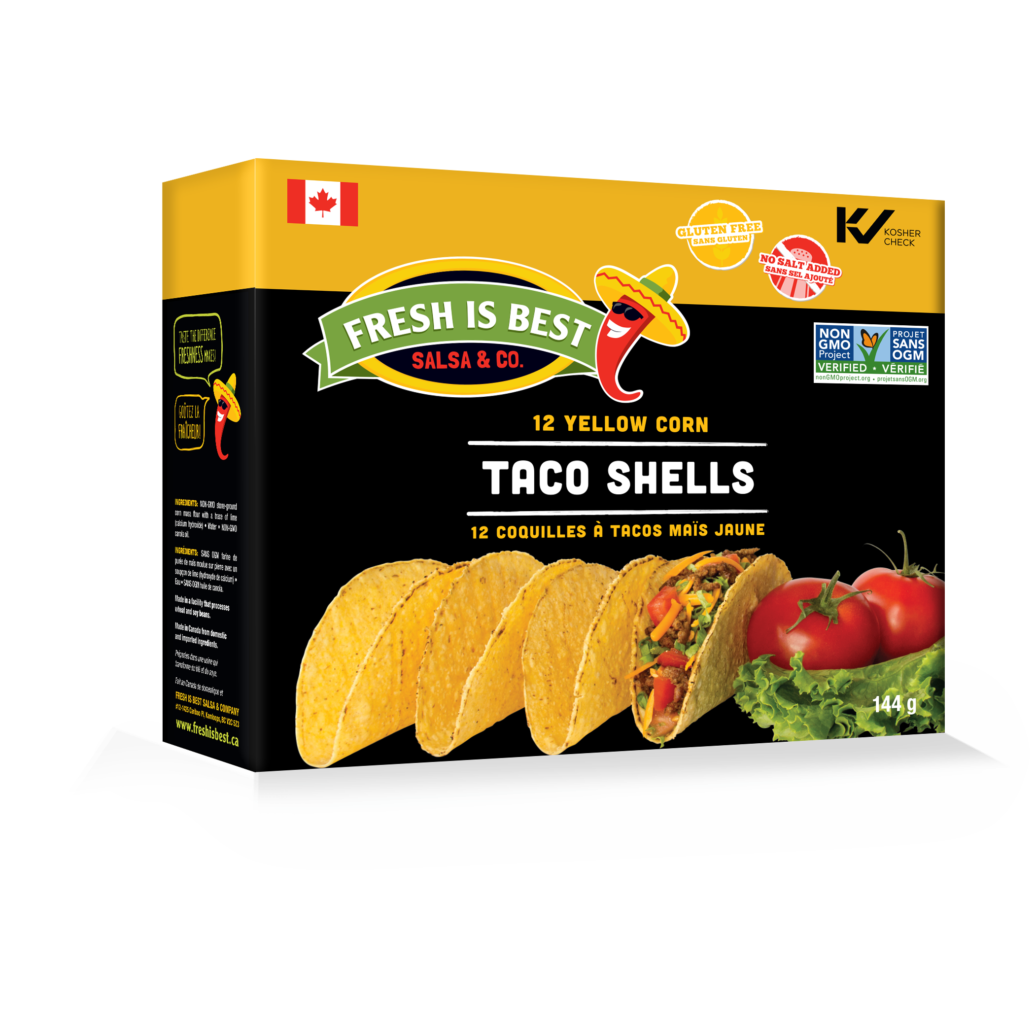 STONEGROUND YELLOW CORN TACO SHELLS