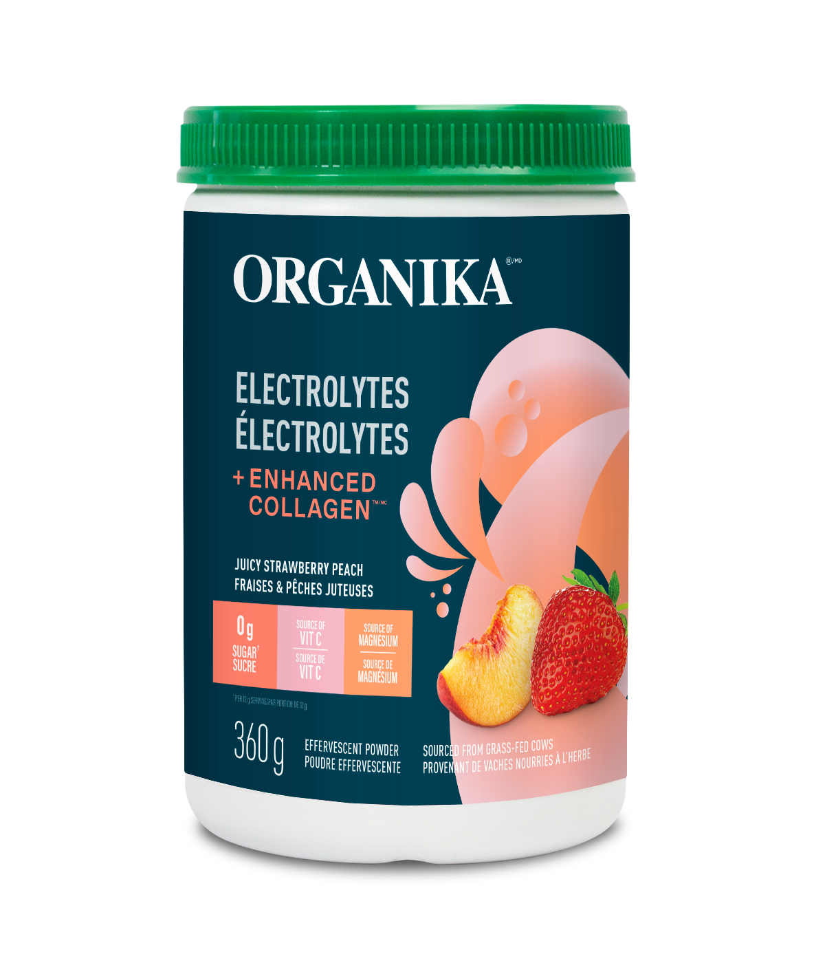 ELECTROLYTES + ENHANCED COLLAGEN STRAWBERRY PEACH 360G