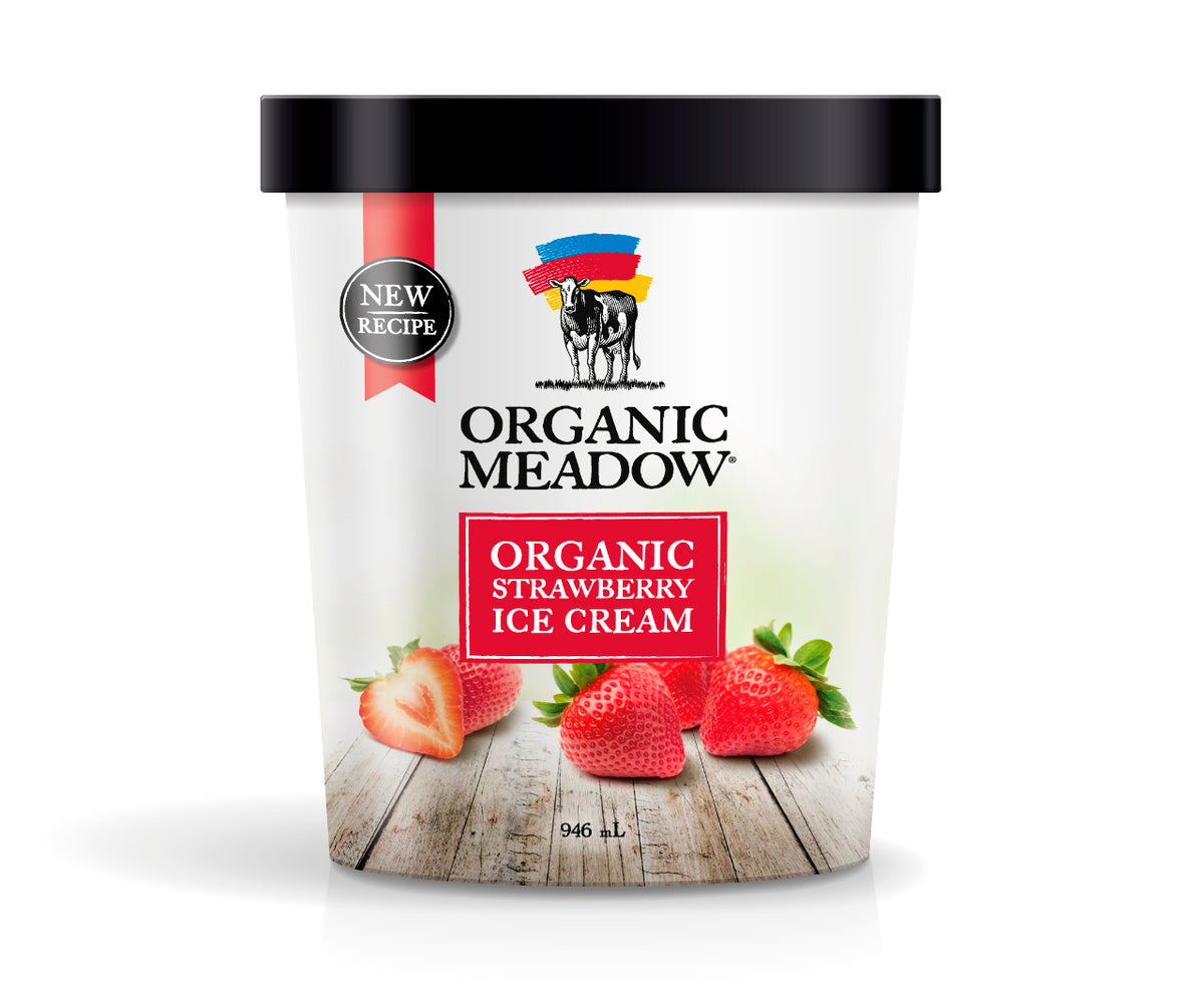ORGANIC ICE CREAM STRAWBERRY 946ML