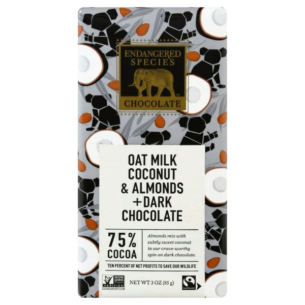 DARK CHOCOLATE + OAT MILK, COCONUT & ALMONDS