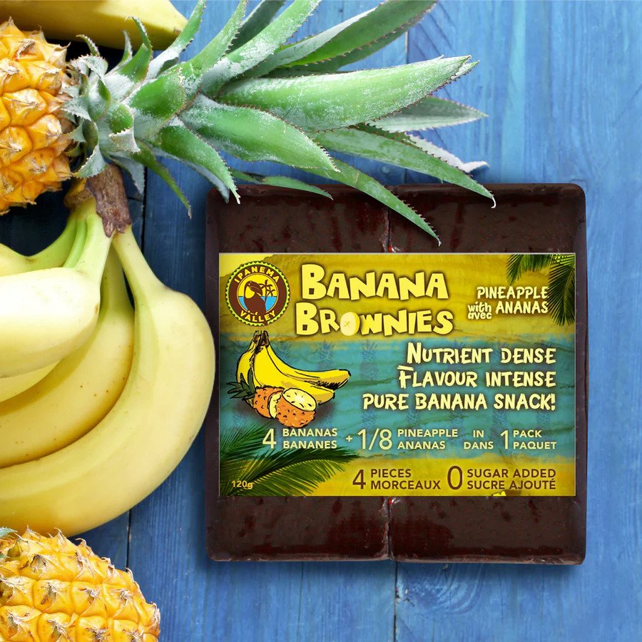 BANANA BROWNIES W/PINEAPPLE 120G