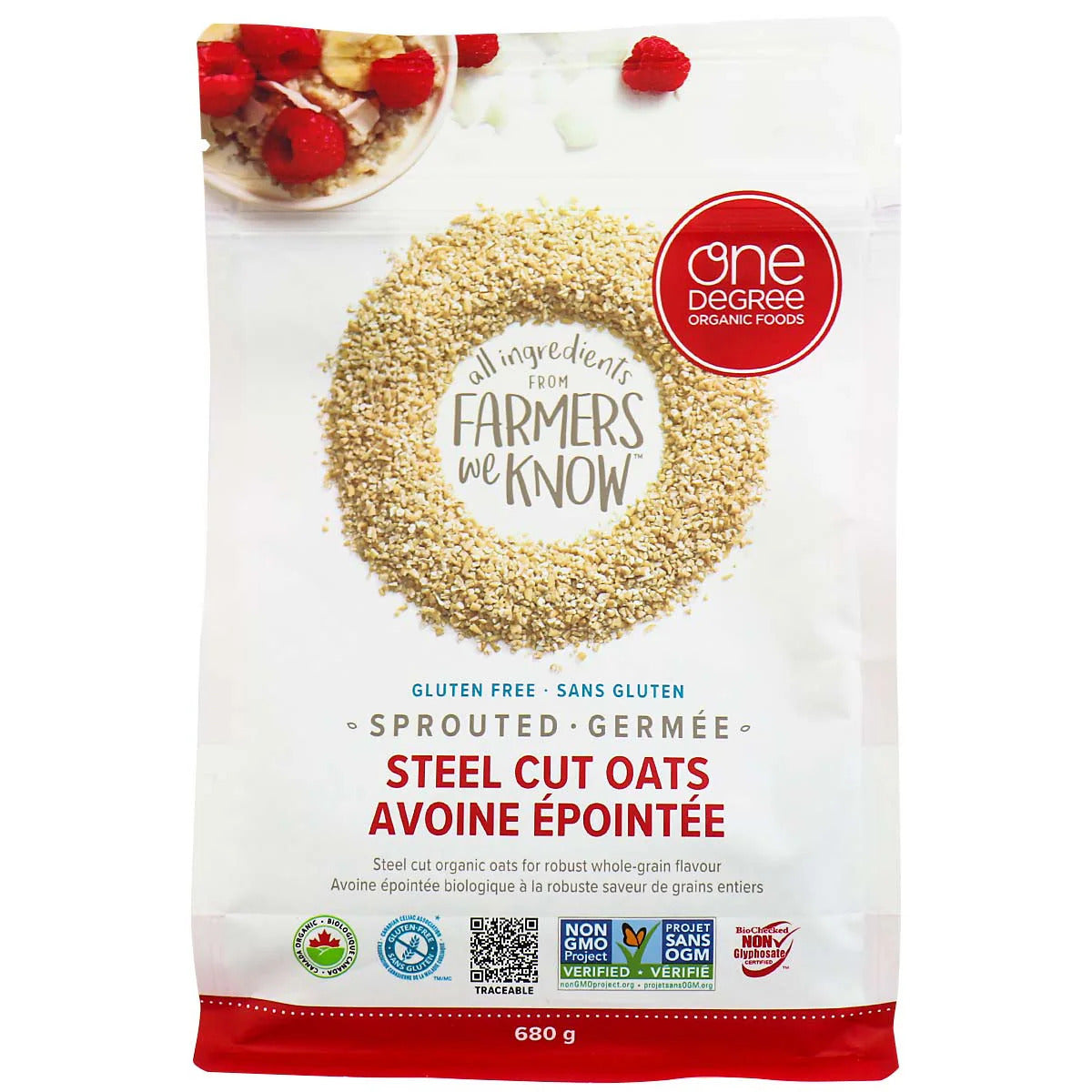 ORGANIC STEEL CUT OATS 680G