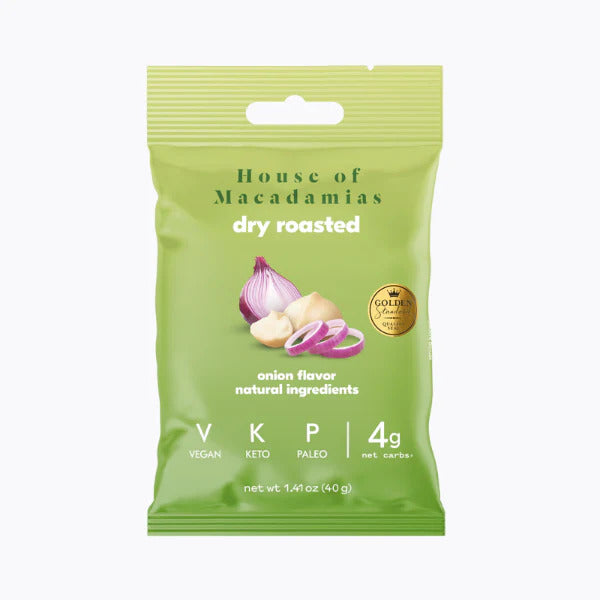 DRY ROASTED MACADAMIAS ONION FLAVOUR 40G