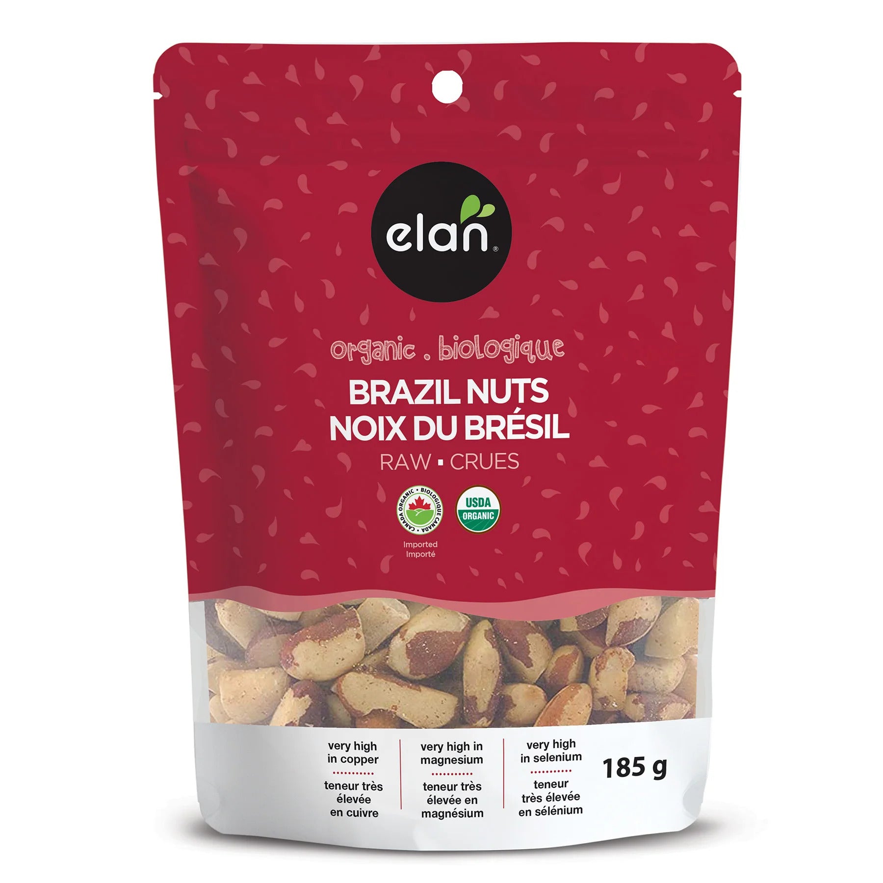 ORGANIC RAW BRAZIL NUTS 185G