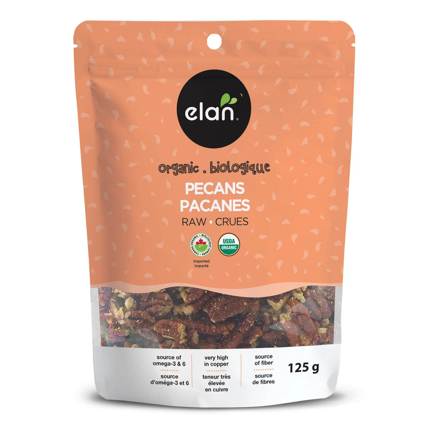 ORGANIC RAW PECANS 125G