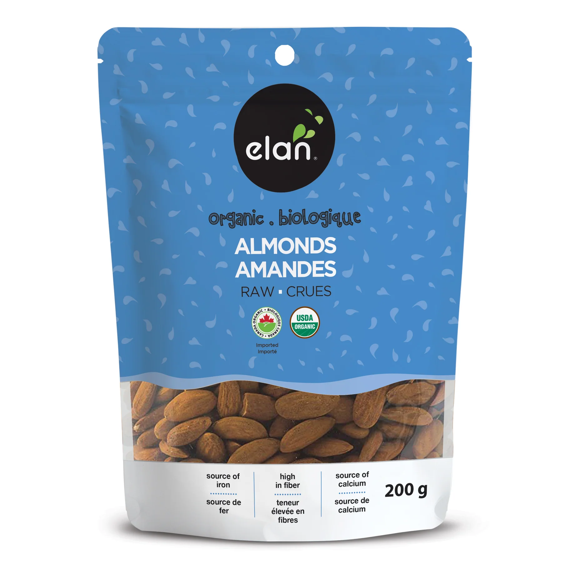 ORGANIC RAW ALMONDS 200G