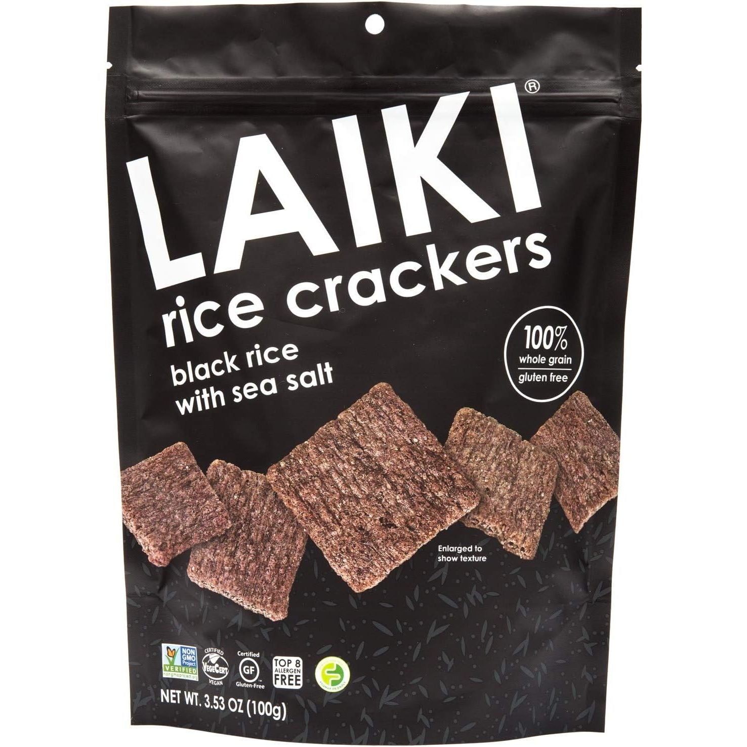 BLACK RICE CRACKERS 100G