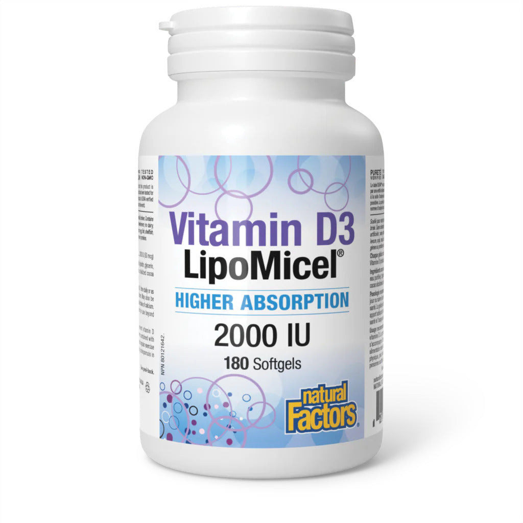 VITAMIN D3 LIPOMICEL 2000 IU 180SG