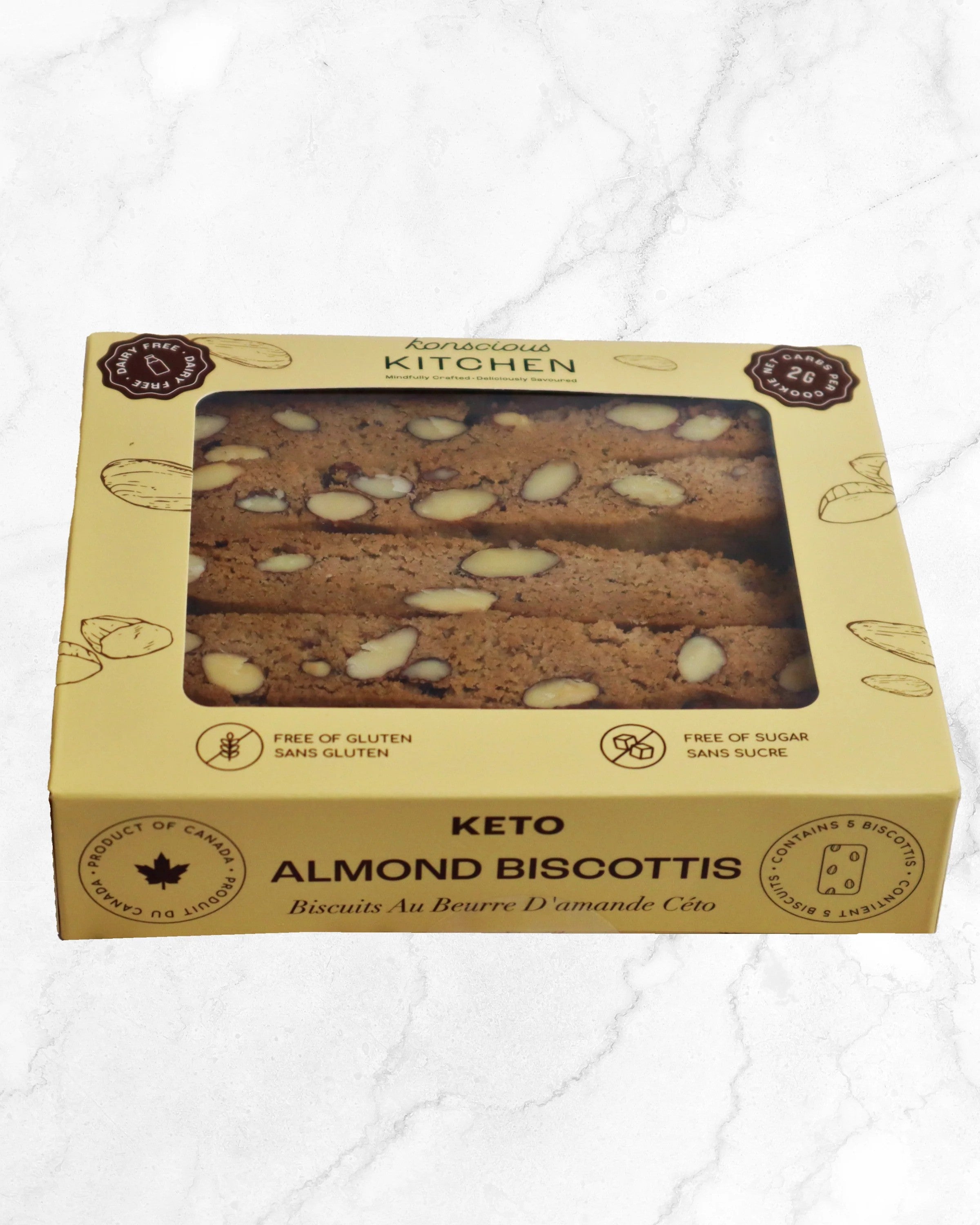 KETO ALMOND BISCOTTI 350G