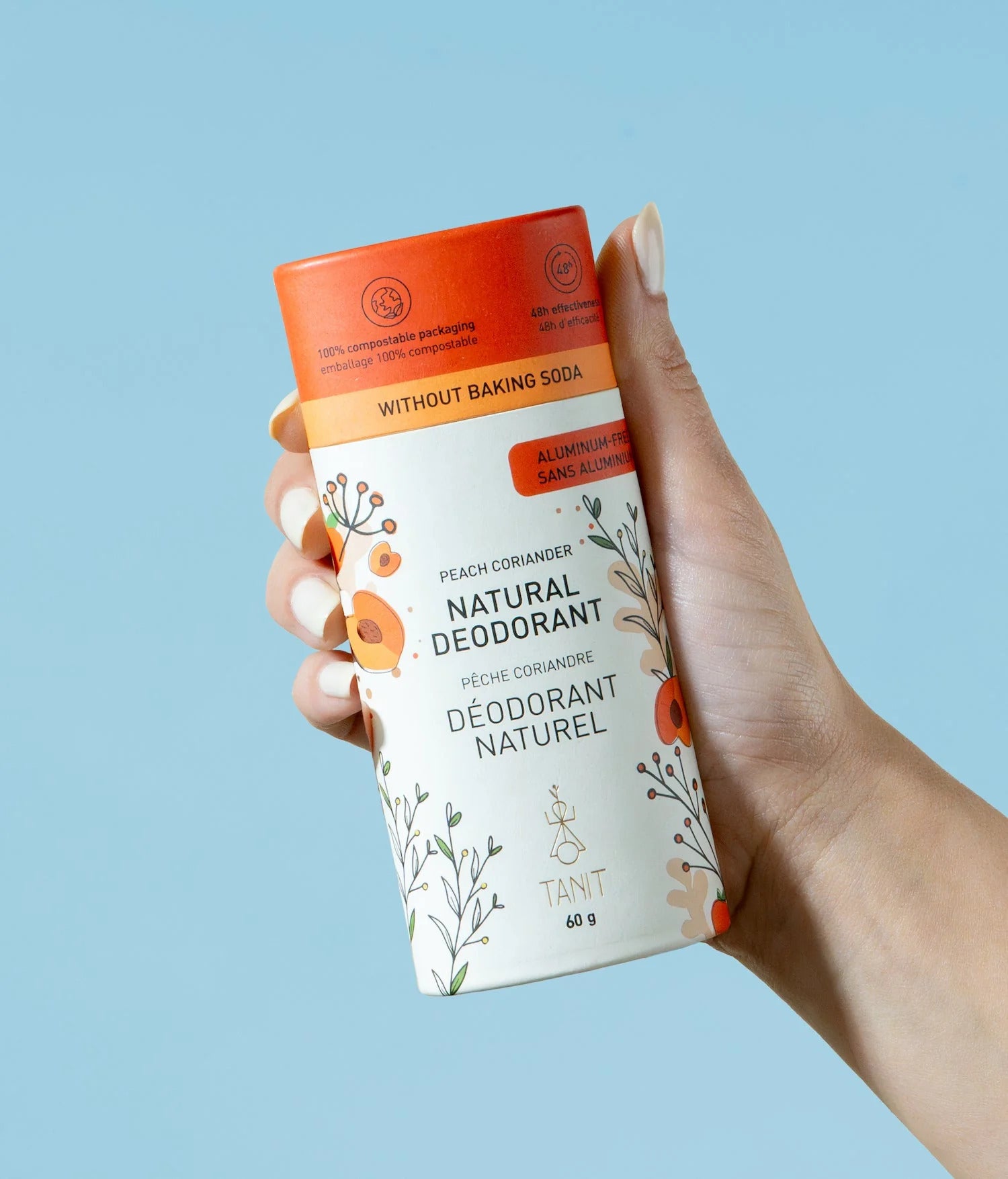 NATURAL SOLID DEODORANT PEACH CORIANDER 60G