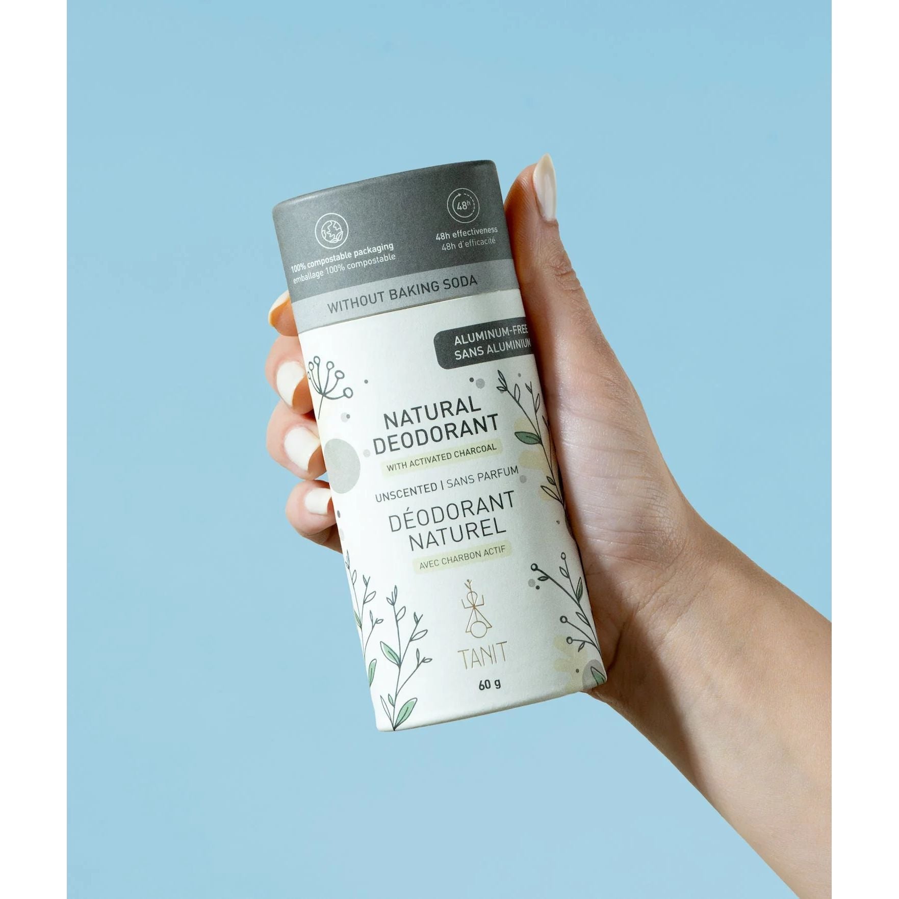 NATURAL SOLID DEODORANT UNSCENTED 60G