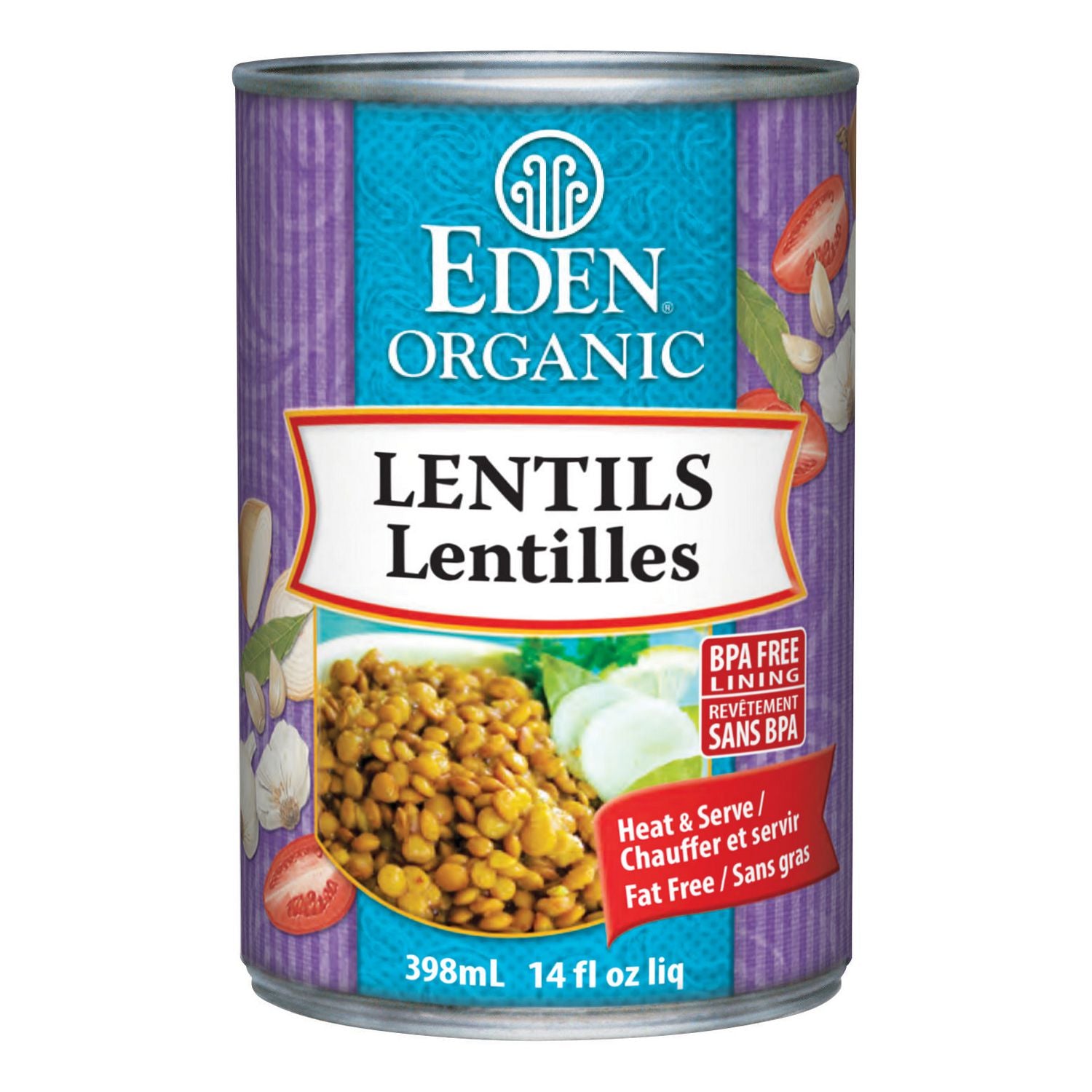 ORGANIC LENTILS 398ML