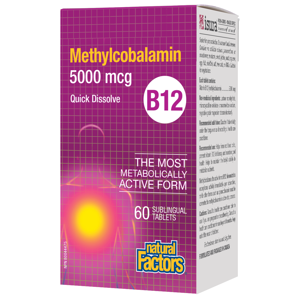 B12 5000MCG SUBLINGUAL 60T
