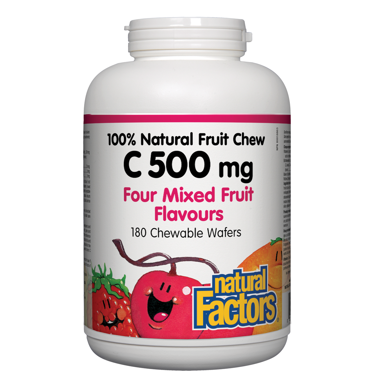 C 500MG MIXED FRUIT 180 CHEWS