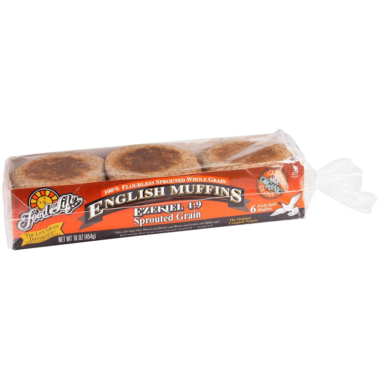 EZEKIEL SPROUTED WHOLE GRAIN ENGLISH MUFFINS 6PK
