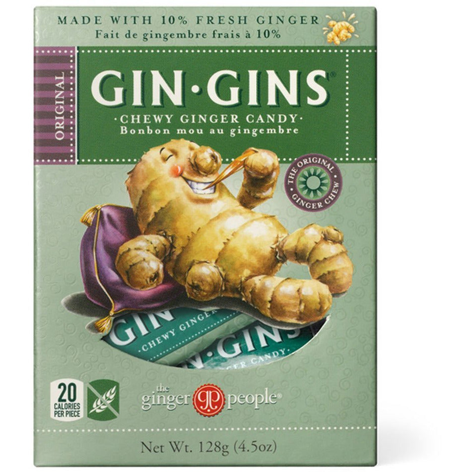 GIN GINS ORIGINAL GINGER CHEWS 128G