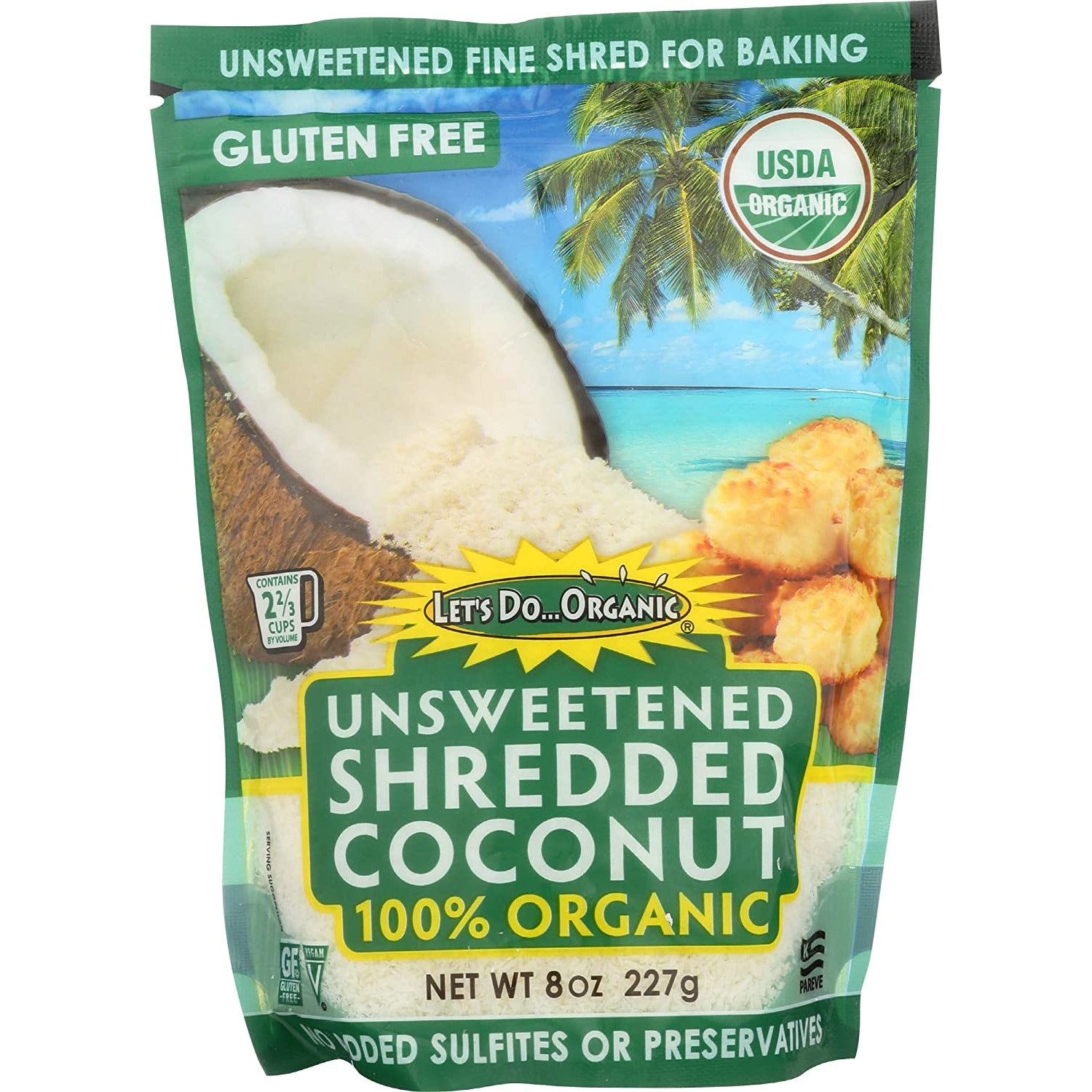ORGANIC UNSWEETENED SHREDDED COCONUT 250G