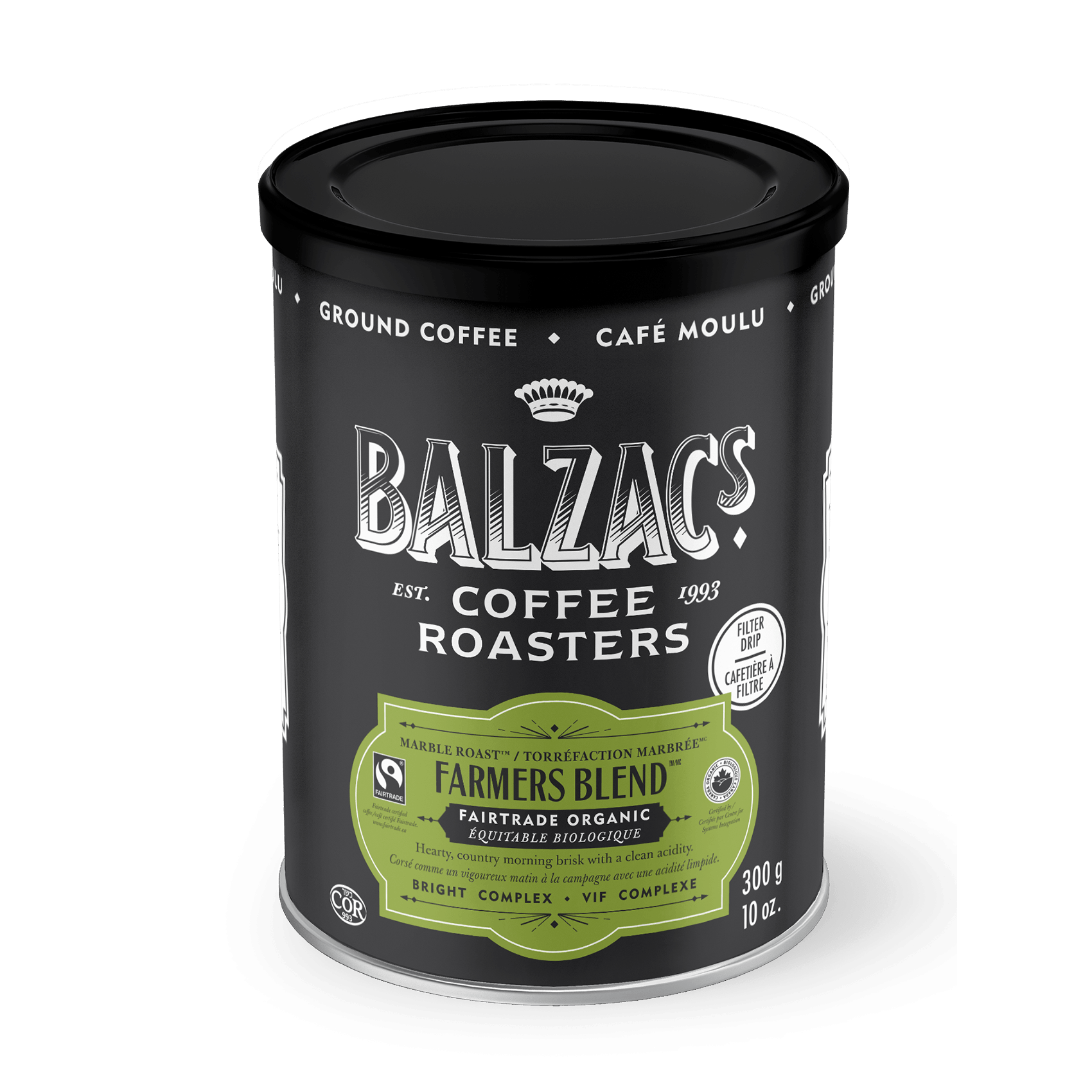 ORGANIC FARMER'S BLEND GROUND COFFEE 300G