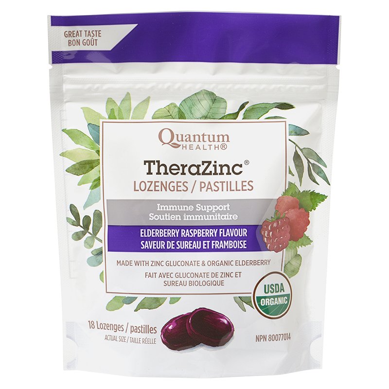 THERAZINC LOZENGES ELDERBERRY RASPBERRY 18CT