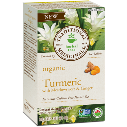 ORGANIC TURMERIC MEADOWSWEET & GINGER TEA 16B