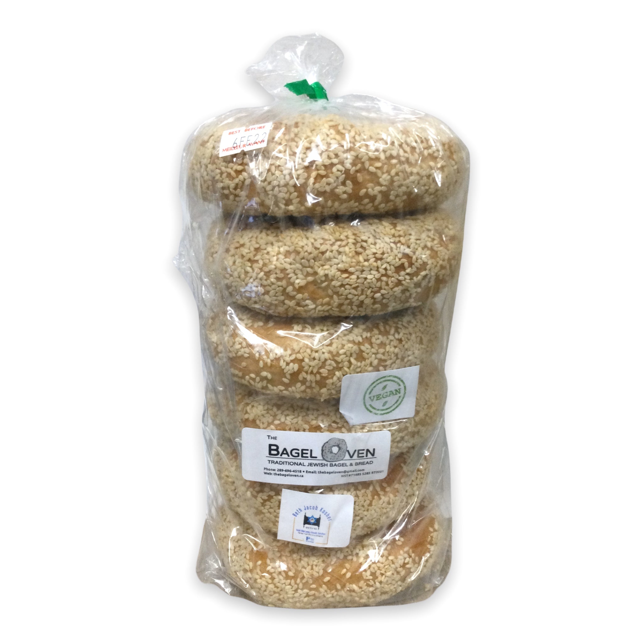 VEGAN BAGELS SESAME SEED 6PK
