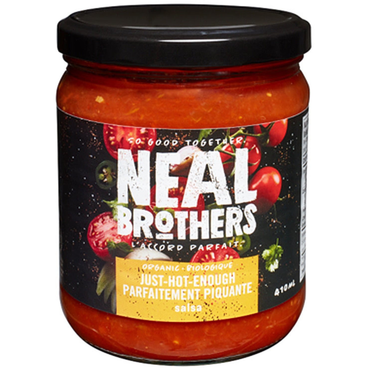 ORGANIC SALSA JUST-HOT-ENOUGH 410ML