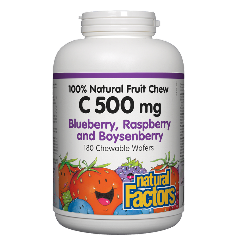C 500MG BLUEBERRY, RASPERRY & BOYSENBERRY 180 CHEWS