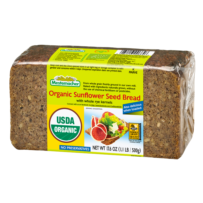 ORGANIC SUNFLOWER SEED BREAD 500G