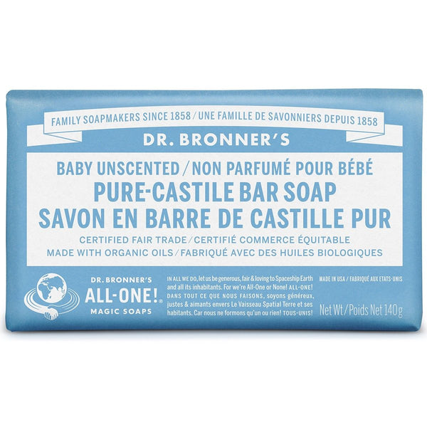 PURE CASTILLE BAR SOAP BABY UNSCENTED 142G