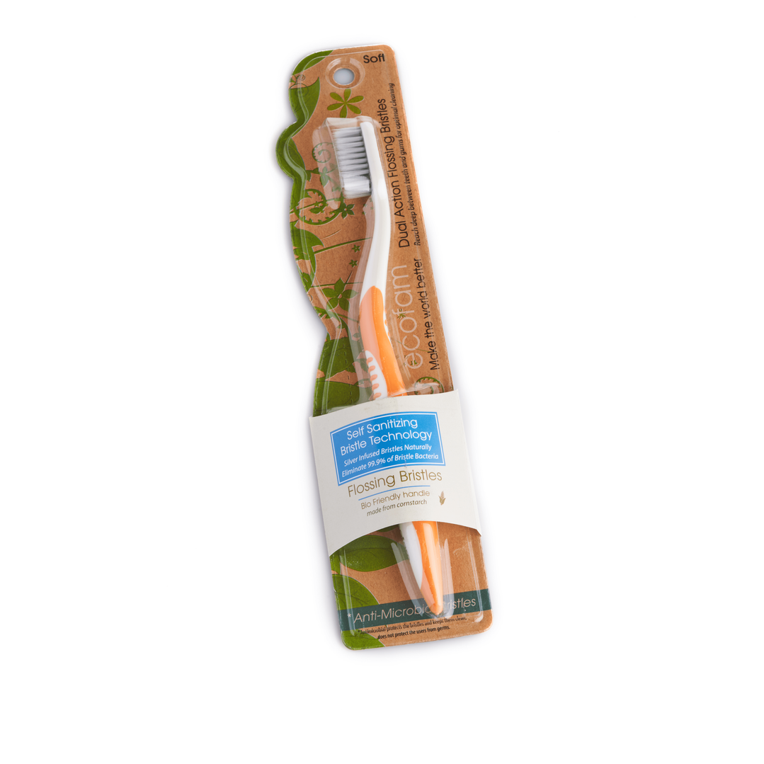 BIODEGRADABLE TOOTHBRUSH SILVER-INFUSED