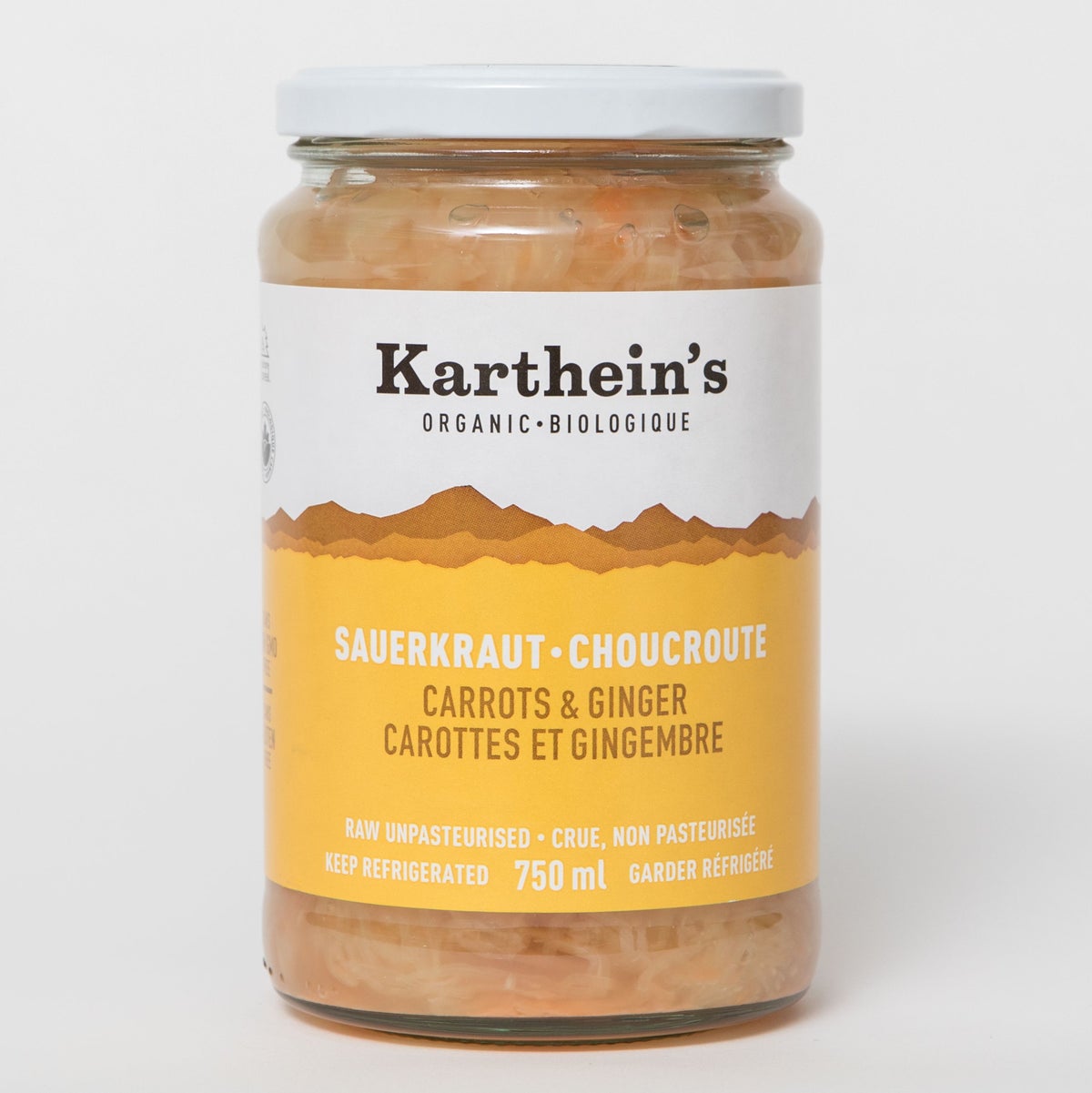 RAW CARROT & GINGER SAUERKRAUT 750ML
