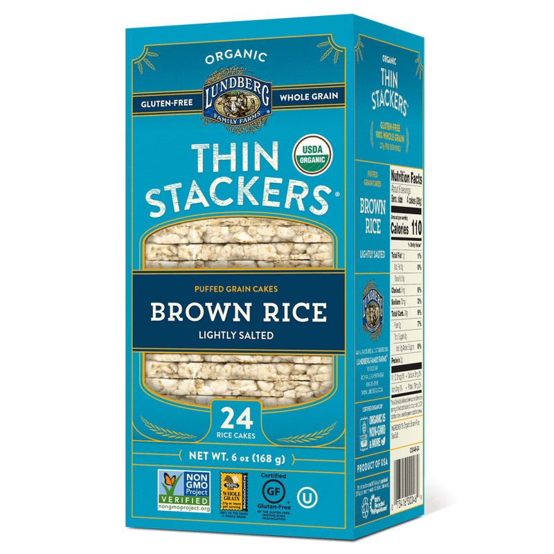 ORGANIC THIN RICE CAKES LIGHTLY SALTED BROWN RICE