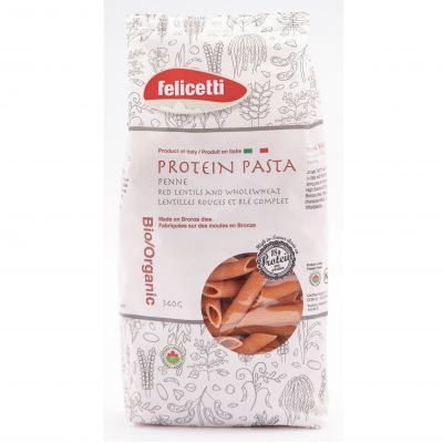 ORGANIC PROTEIN PASTA LENTIL & WHOLE WHEAT PENNE 340G