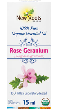 ORGANIC ROSE GERANIUM ESSENTIAL OIL 15ML