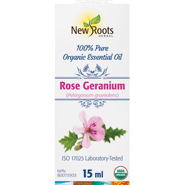 ORGANIC ROSE GERANIUM ESSENTIAL OIL 15ML