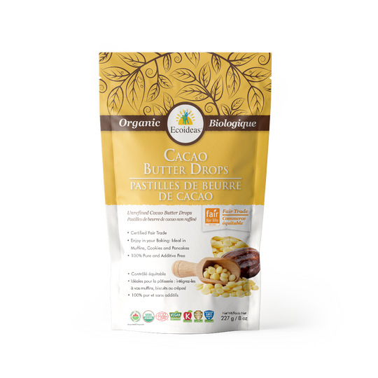 ORGANIC FAIR TRADE CACAO BUTTER DROPS 227G